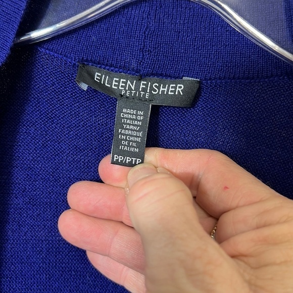 Eileen Fisher Purple Blue Merino Wool Open Front Cardigan Size XS/P - Picture 6 of 10